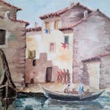 Seascape, oil on canvas signed Benoit and dated 13.5.71