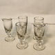 Set Of 5 Glasses with Old Absinthe And 2 Spoons with Absinthe