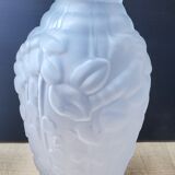 2 Art Deco vases in frosted glass