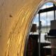 Miroir Hillebrand vintage demi-rond avec éclairage