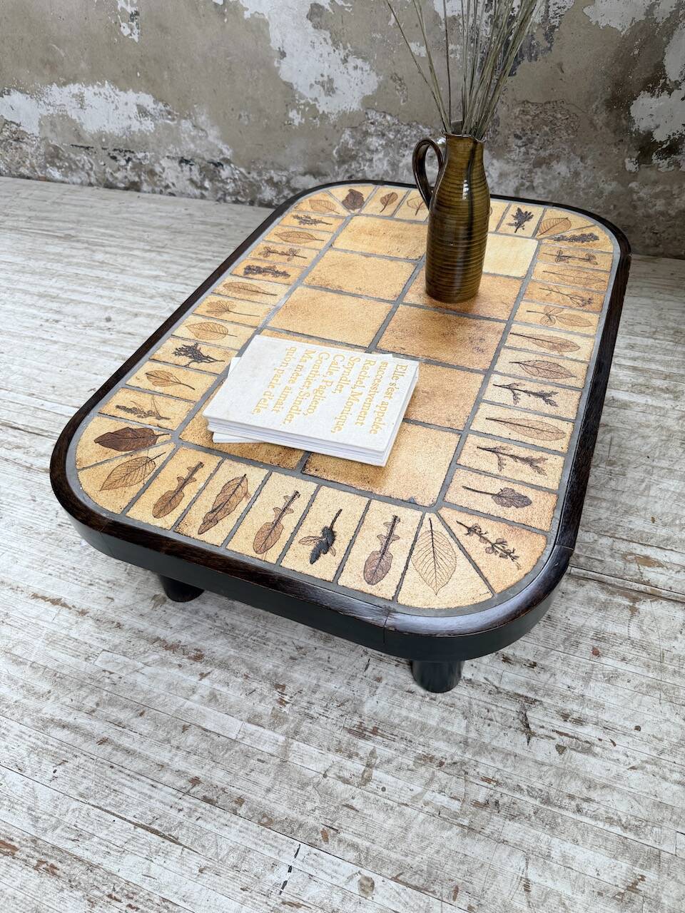 Capron “herbarium” oval coffee table