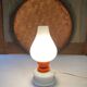 Bedside lamp in opaline glass and orange metal, 1970s