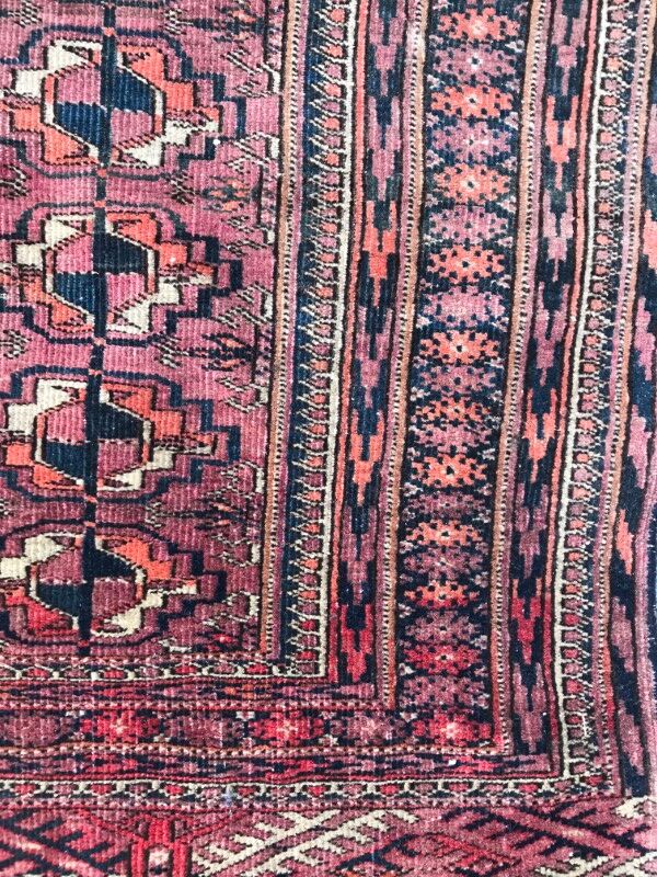 Former carpet Afghan Bokhara done hand 78 X 120 CM