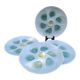 4 green/yellow oyster plates from Salins, 1970