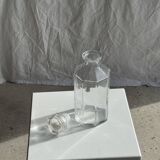 Octagonal glass carafe with stopper, Luminarc France brand