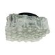 1970s square Hillebrand ceiling light made of thick pressed glass.