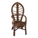 Vintage 1970s bamboo and rattan leaf armchair