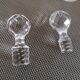 Duo of crystal perfume bottles late 19th early 20th century