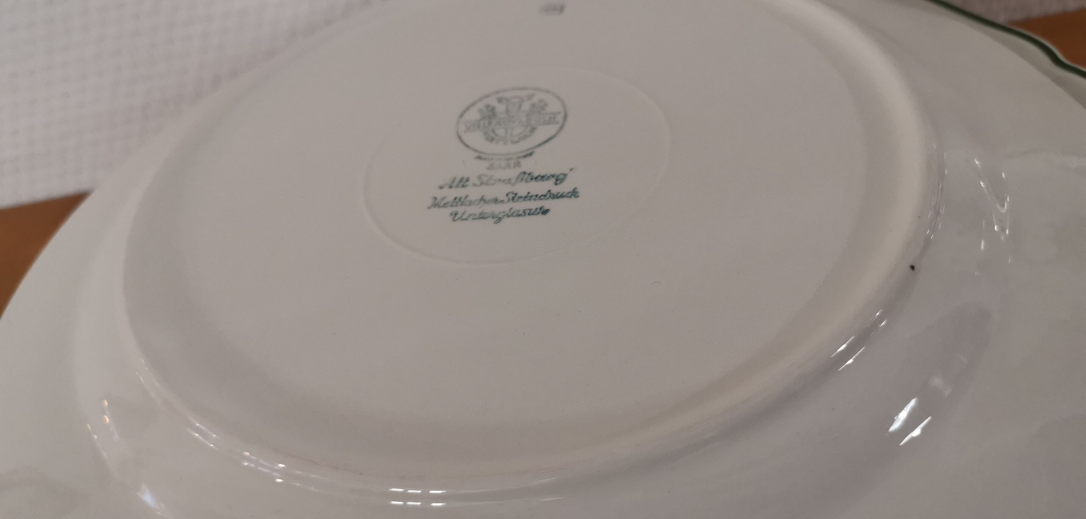 Set of 6 old flat ceramic plates VILLEROY and BOCH "Alt Strassburg"