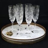 6 champagne flutes Cristal de Lorraine