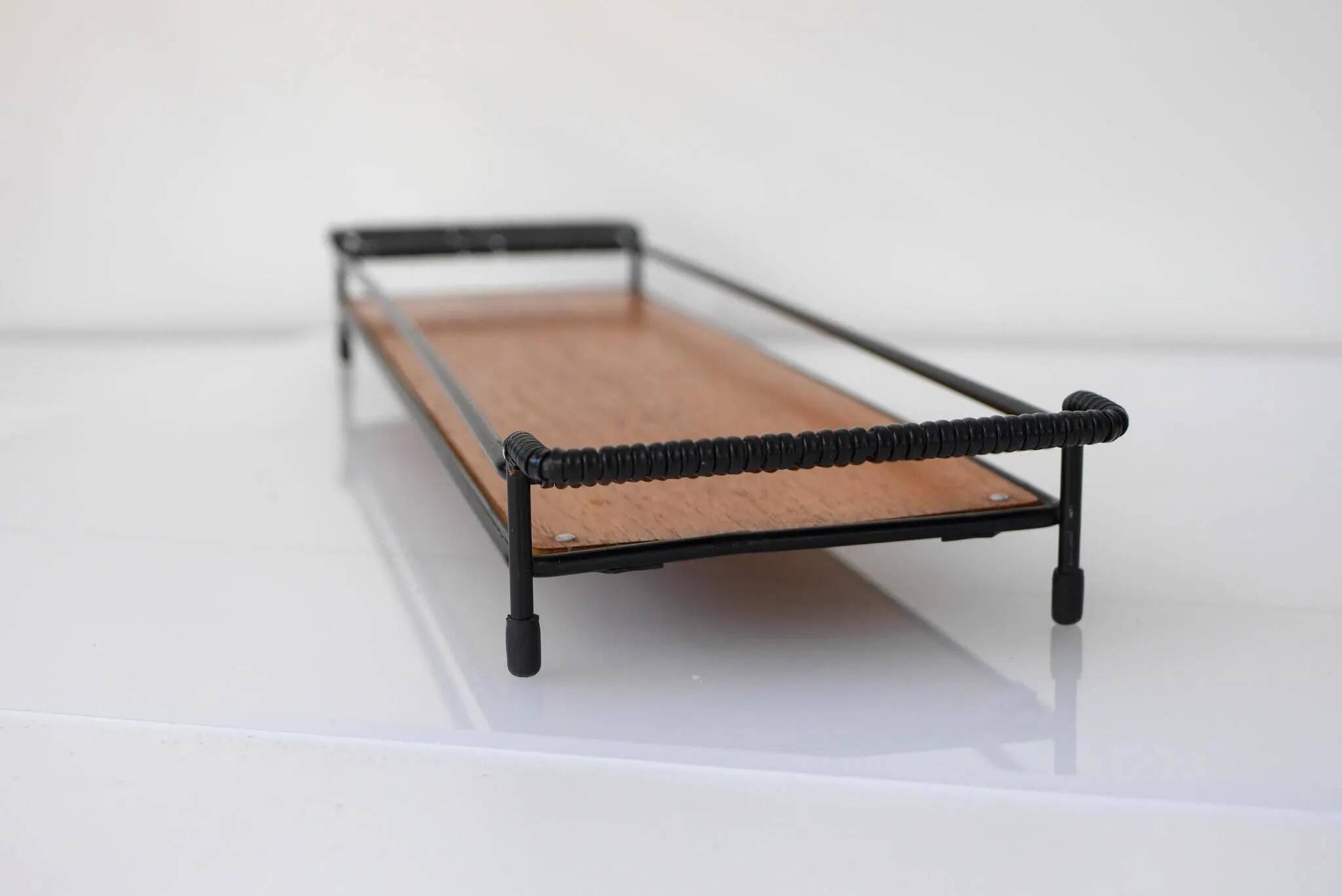 Mid-Century Modern Teak Tray: Scandinavian String Tray by NYBRO, Sweden