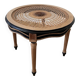Round cane coffee table