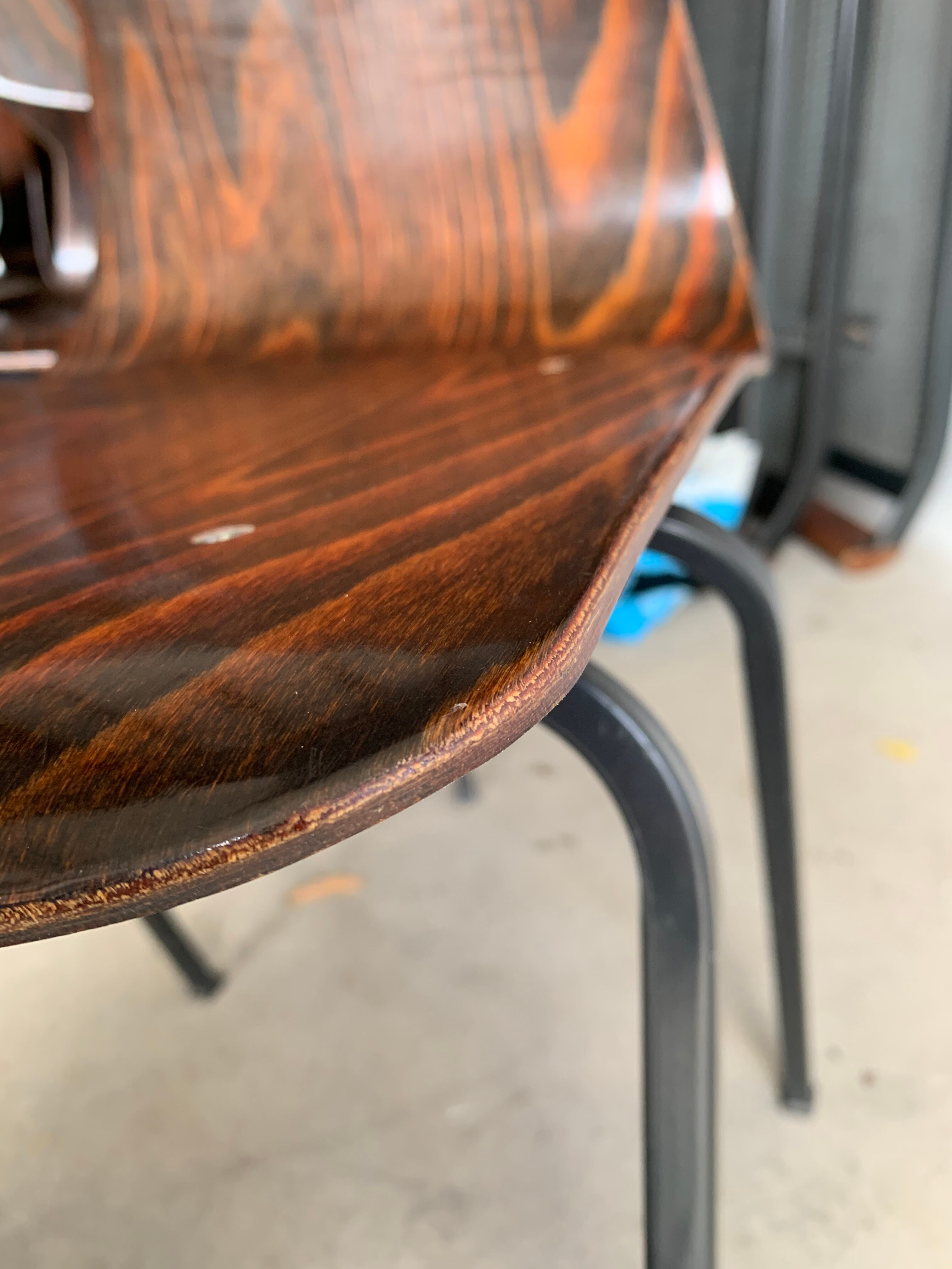 Set of 6 rosewood chairs Eromes