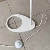 white lacquered metal reading lamp