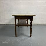 Old wooden farmhouse table