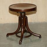 Victorian Thonet dressing table in bent wood with adjustable stool.