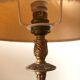 Pair of brass and jute bedside lamps