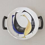 Vintage Saint-Clément flat bowl 1950