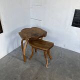 Pair of elm side tables