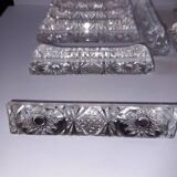 Set of vintage cut crystal knife holders