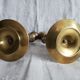 Duo brass fish candlesticks