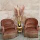 Paire de fauteuils crapaud