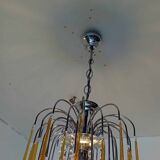 Paolo venini chandelier, murano 70 with large drops