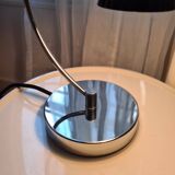Scandinavian-inspired black and chrome table lamp