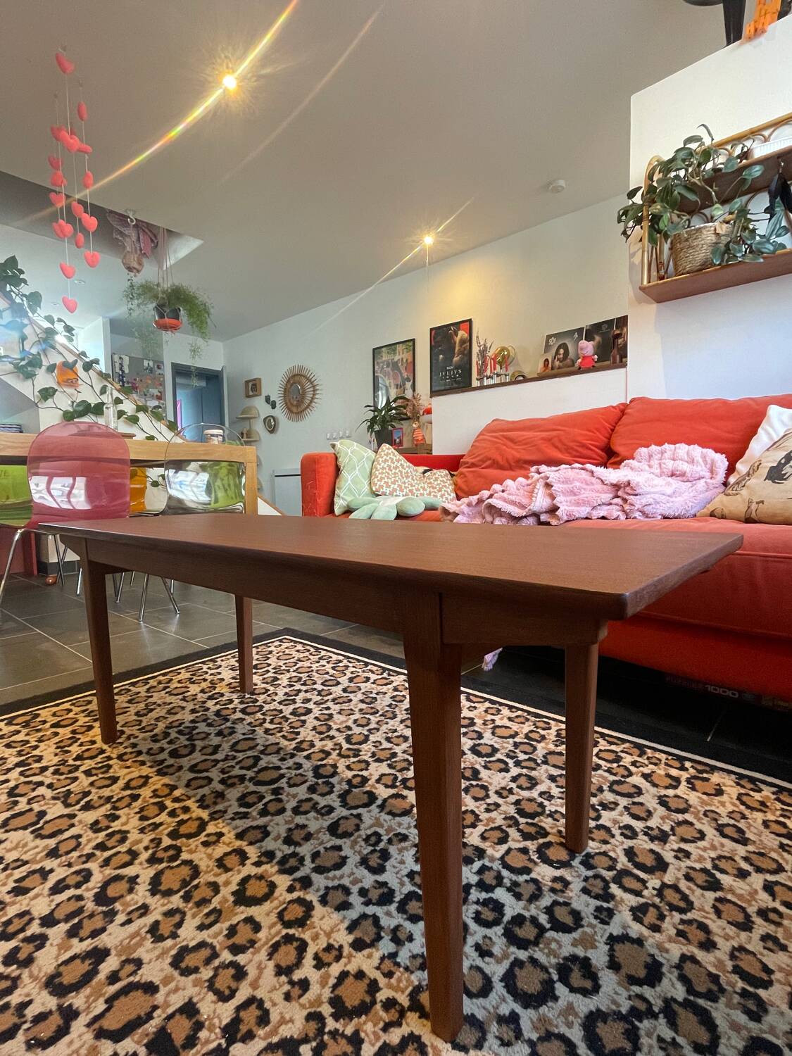 Scandinavian coffee table from the 60s-70s in solid wood – fully renovated.