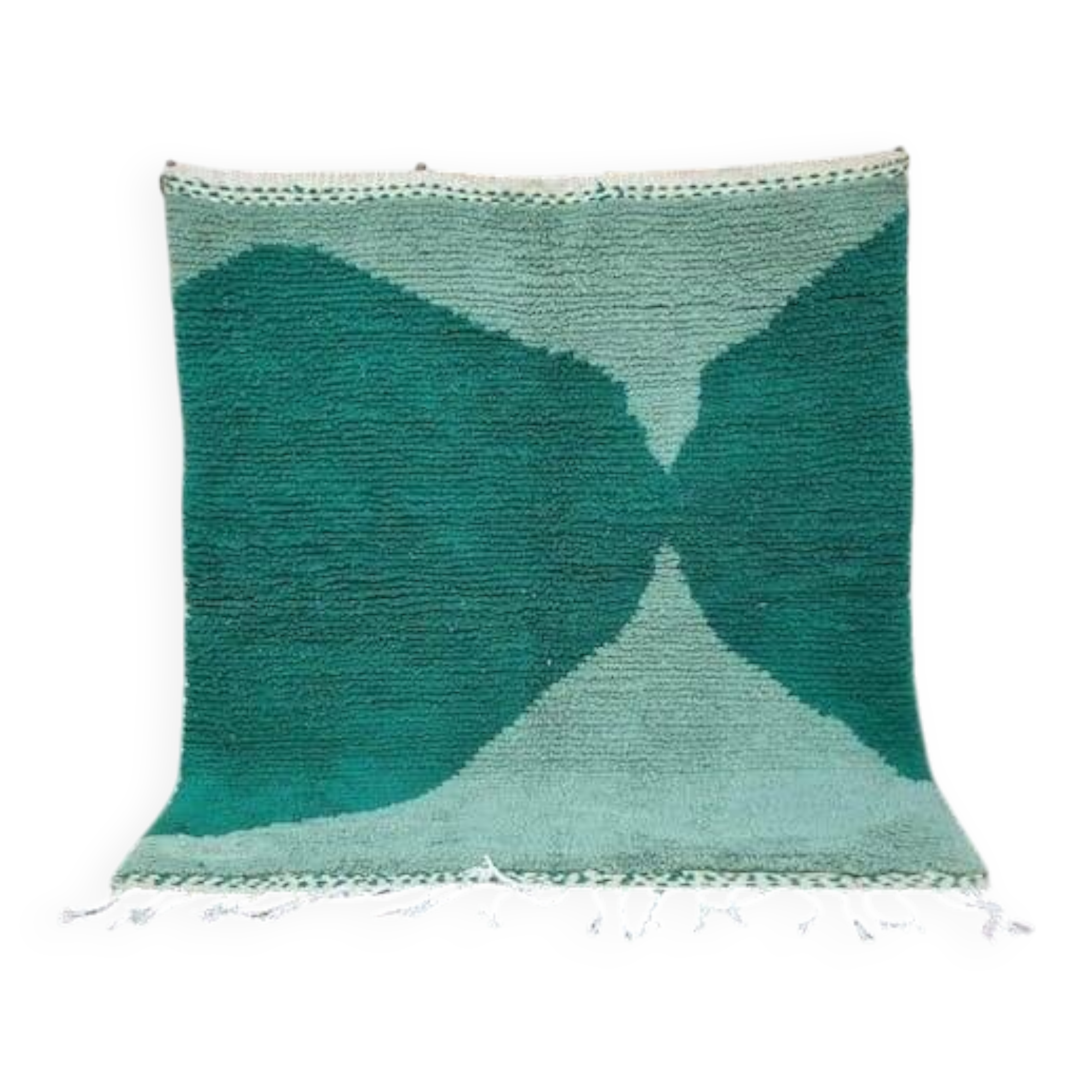 Handmade traditional Beni Ourain Berber rug, size 100 x 200 cm.