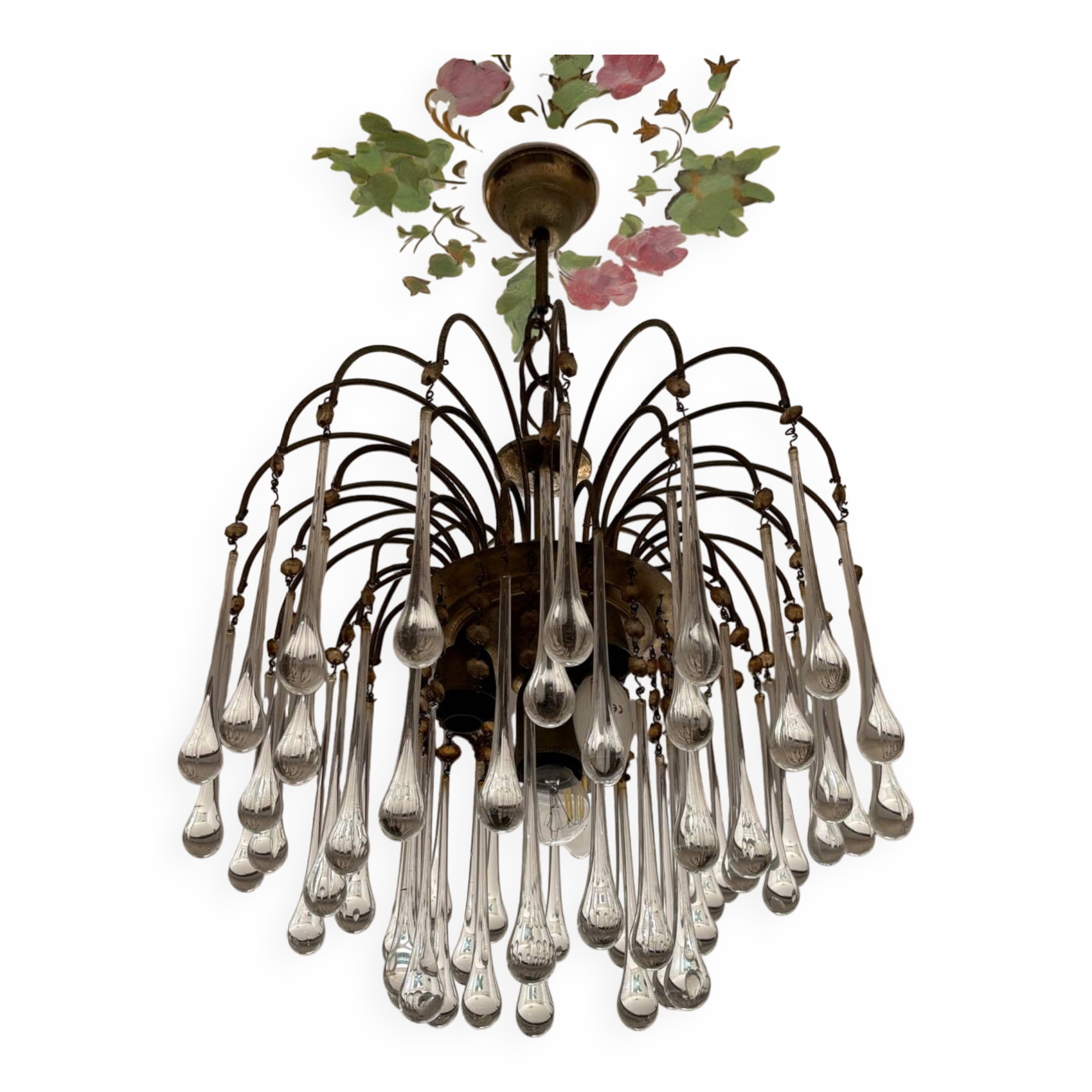 Lustres gouttes en verre de Murano