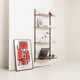 Poul Cadovius walnut wall unit with extra large shelf, Denmark 1960s