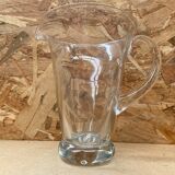 Antique Vintage Clear Blown Glass Pitcher
