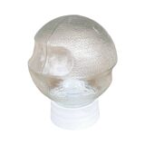 Glass industrial wall lamp, DZPE, Poland, 1970s.