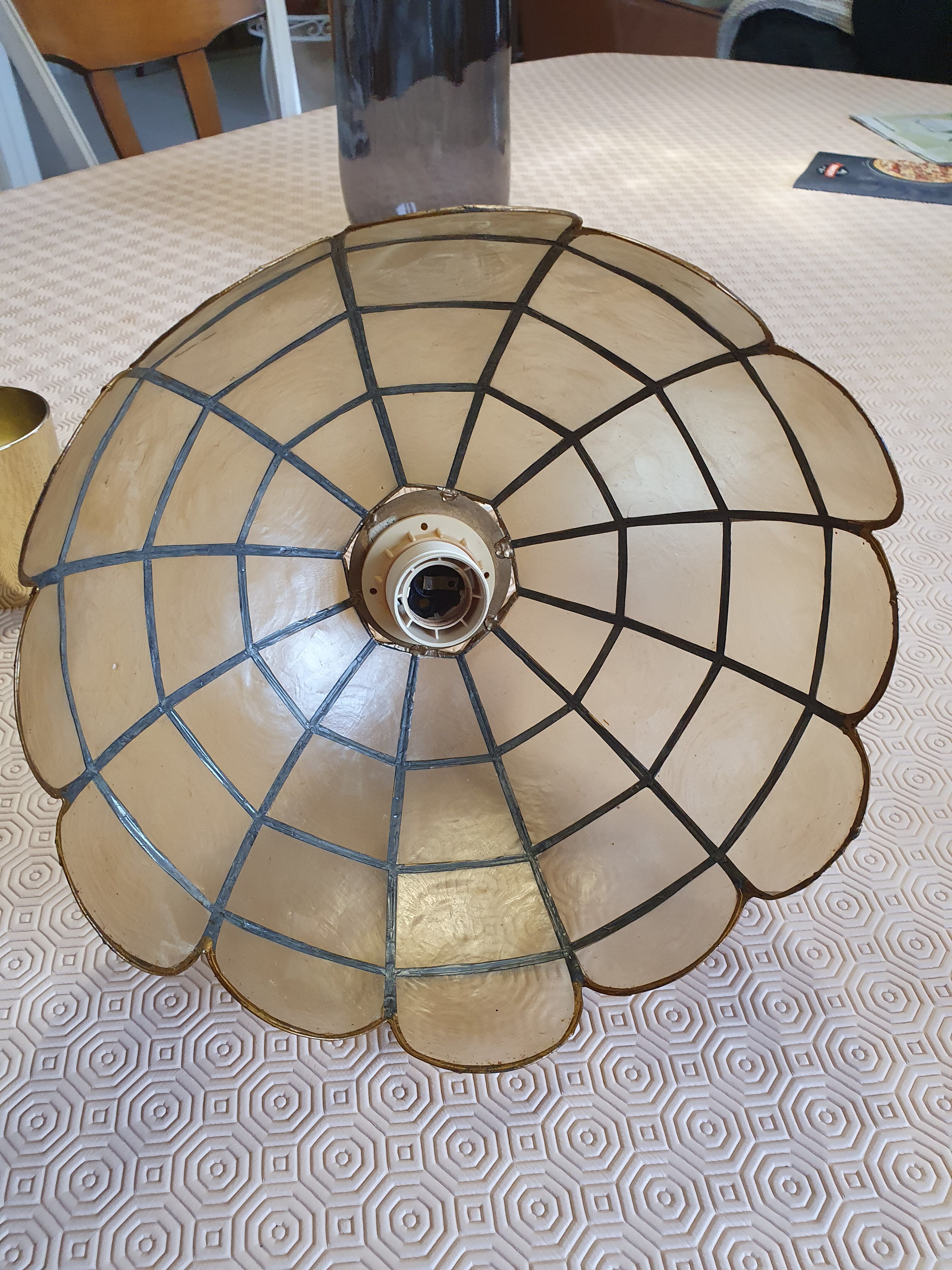 Mother-of-pearl and brass hanging