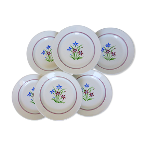 6 assiettes plates des - lily