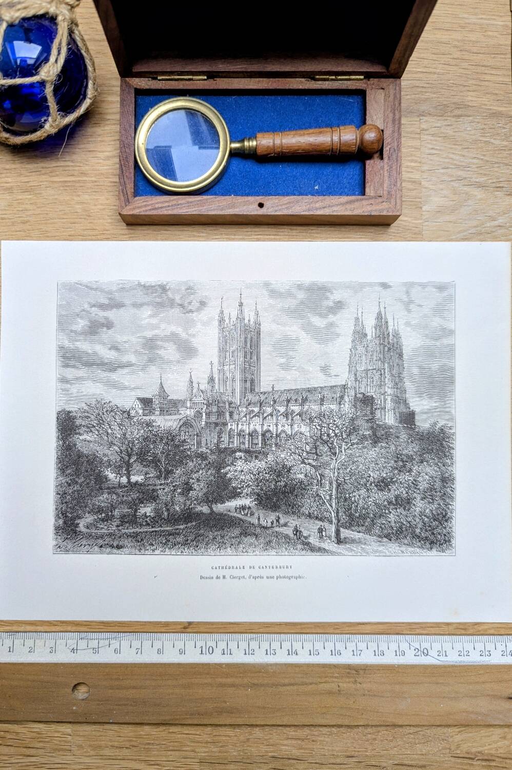 La cathédrale de Canterbury, illustration imprimée en 1879.