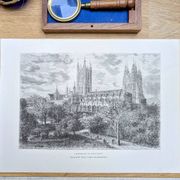 La cathédrale de Canterbury, illustration imprimée en 1879.