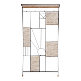 Rattan and metal coat rack