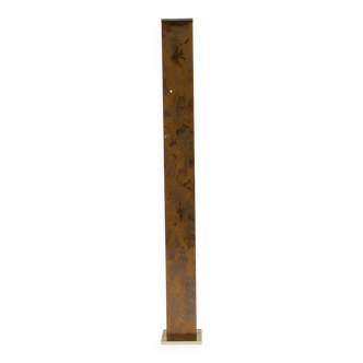 Glass and brass column floor lamp, 1970s