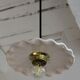 Wavy white ceramic pendant light