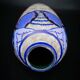 Vase Art déco en grès émaillé de Louis Dage, motifs papillon, circa 1930