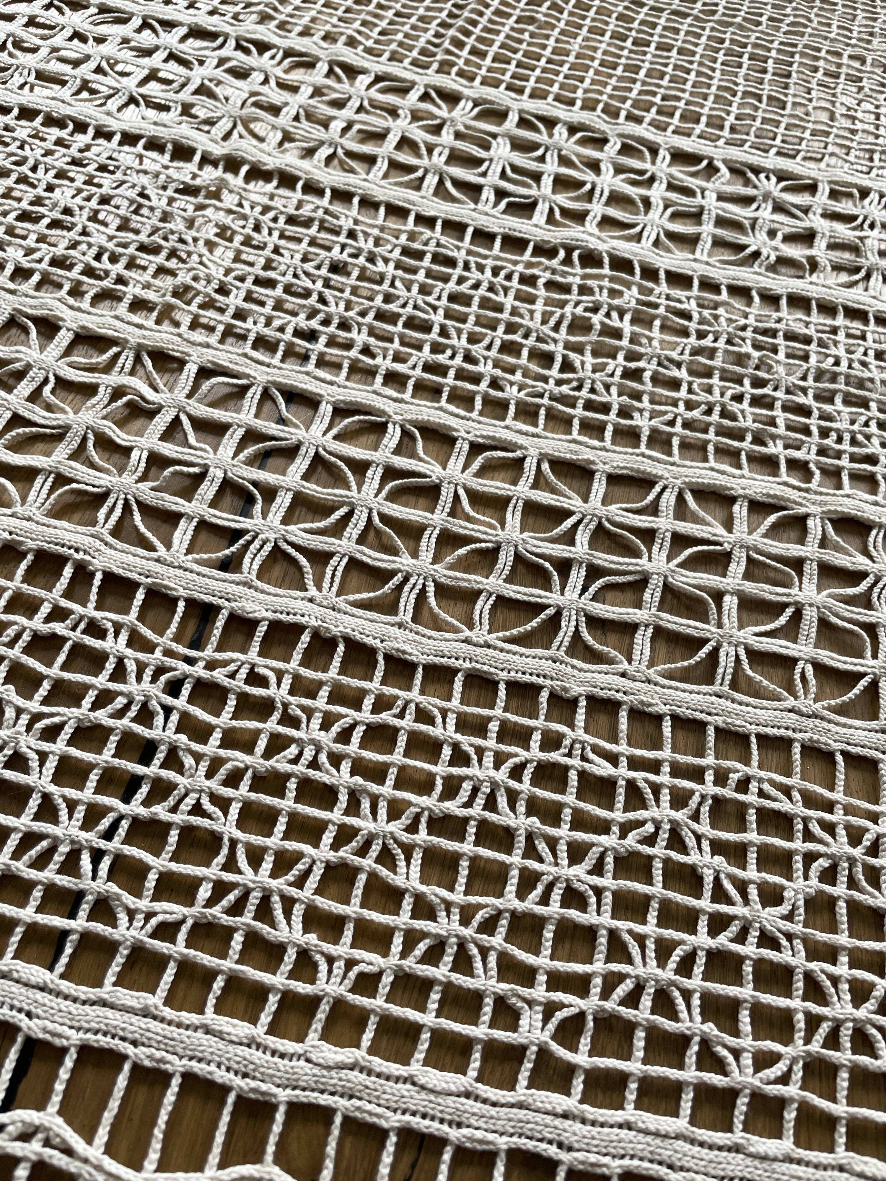 Bedside rug - throw in old cotton thread