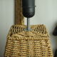 Vintage twisted natural rattan lamp foot