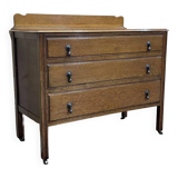 Commode anglaise en chêne des années 1930
