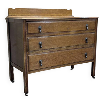 Commode anglaise en chêne des années 1930