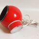 Bright Red Lita Ball Lamp Space Age 70s
