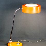 CharlJumo, Modern industrial desk lamp, Original orange color, France