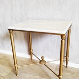 Brass and marble side table