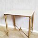 Brass and marble side table